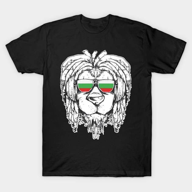 Rasta Reggae Lion Bulgaria Gift Rastafari T-Shirt by Pummli